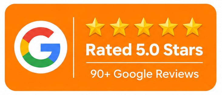 Rated 5.0 stars from 90+ Google reviews